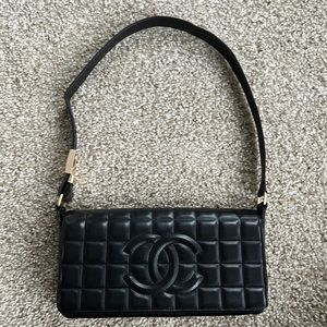 CHANEL Lambskin CC Chocolate Bar East West Bag